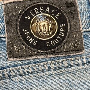 Versace Jeans Collection Light Blue Denim Jeans with Medusa Patch